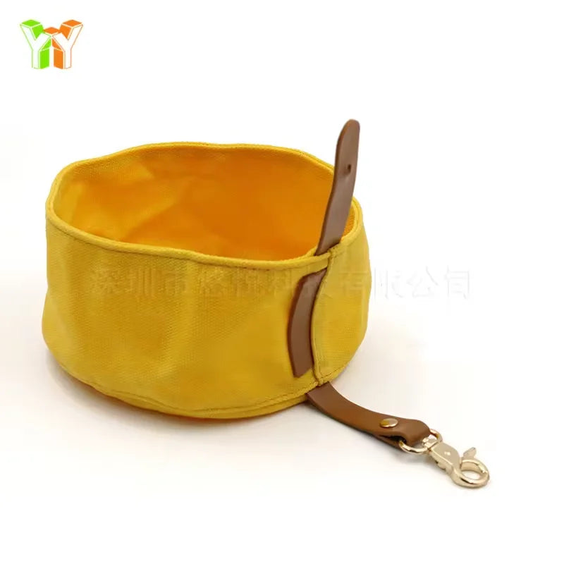 Waxed Canvas Dog Feeding Bowl