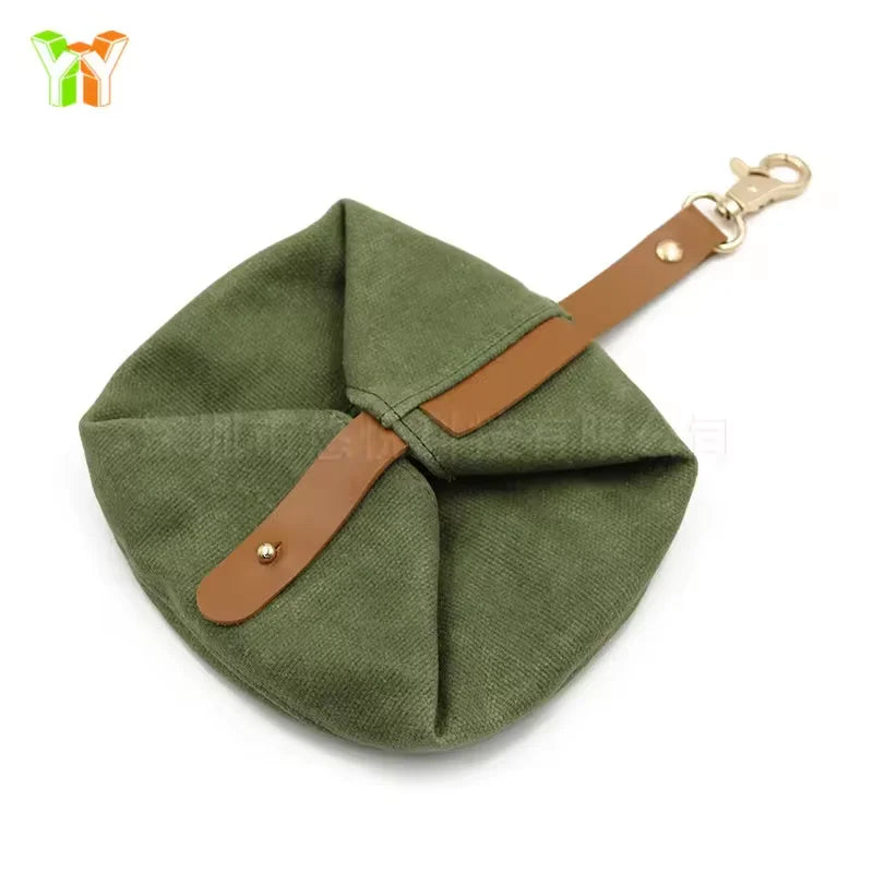Waxed Canvas Dog Feeding Bowl