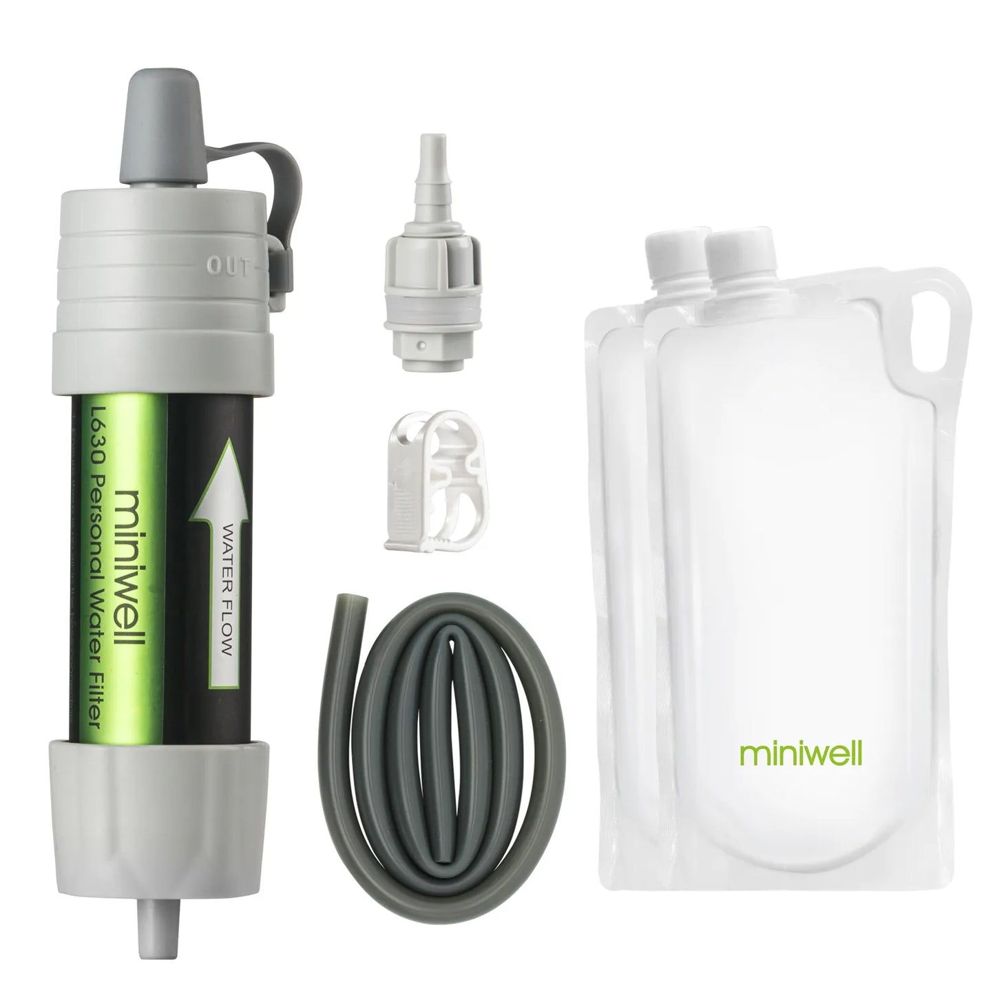 Miniwell Outdoor Water Filter Water Filtration System With Transparent Bag