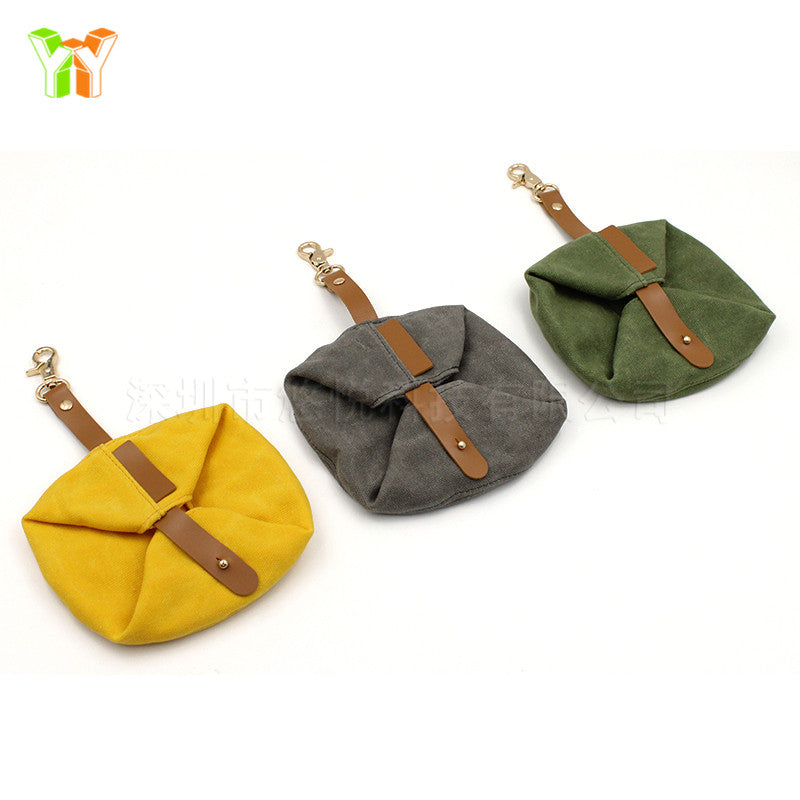 Waxed Canvas Dog Feeding Bowl