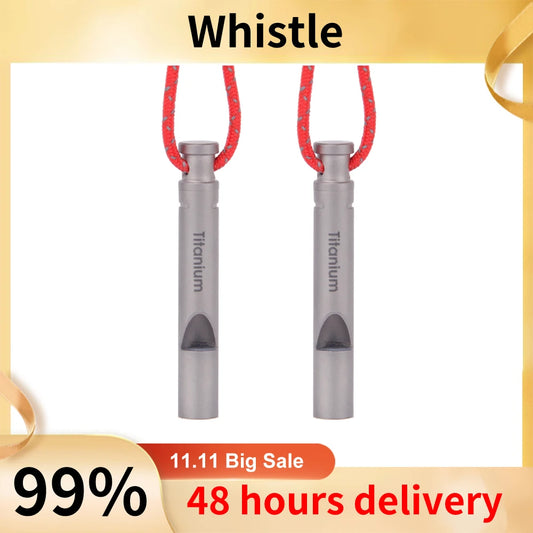 Titanium Whistle W/Cord