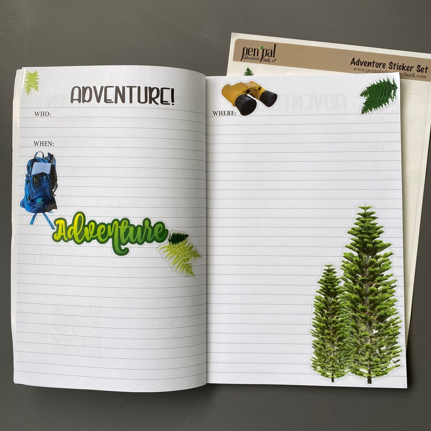 Pen Pal Adventure Book With Sticker Set